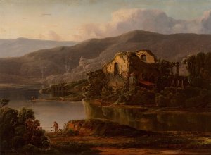 Italian Landscape with Ruins by William Louis Sonntag Oil Painting