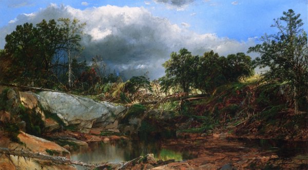 Mill Brook, New Hampshire by William Louis Sonntag - Hand-Painted Oil Painting Reproduction