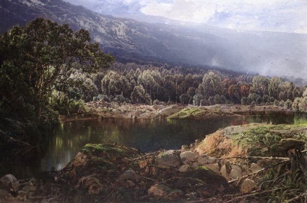 Main Product Photo of Morning in the Adirondacks Painting by William Louis Sonntag