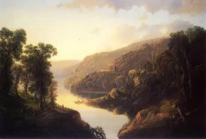 Mountain Lake Inlet by William Louis Sonntag Oil Painting