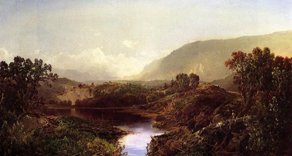 Mountain Landscape, New York State by William Louis Sonntag - Hand-Painted Oil Painting Reproduction