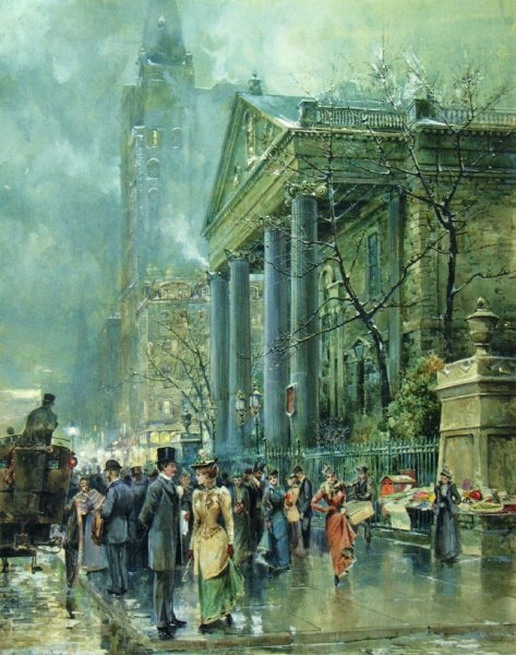 Main Product Photo of St. Paul's Chapel Painting by William Louis Sonntag