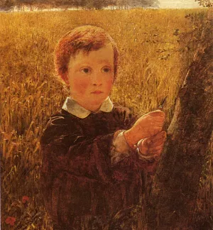 Carving His Name by William M. Davis Oil Painting