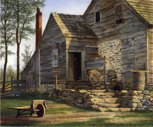 Long Island Homestead painting by William M. Davis