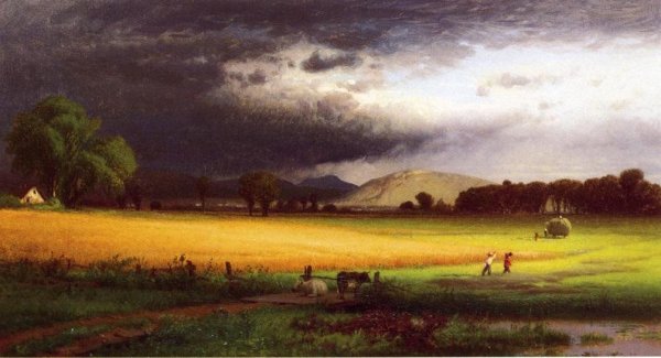 Main Product Photo of Harvest Scene - Valley of the Delaware Painting by William M. Hart