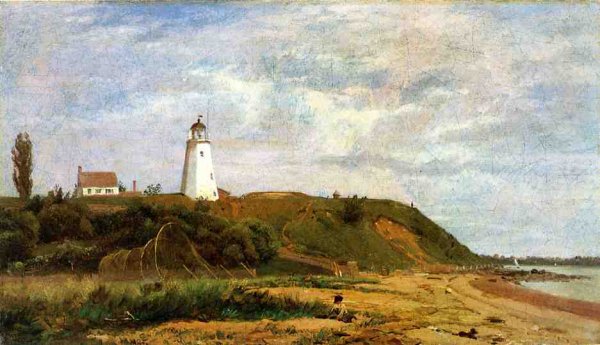 New London, Connecticut by William M. Hart - Hand-Painted Oil Painting Reproduction