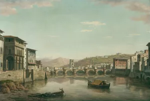 The Arno towards the Ponte alle Grigio Oil painting by William Marlow