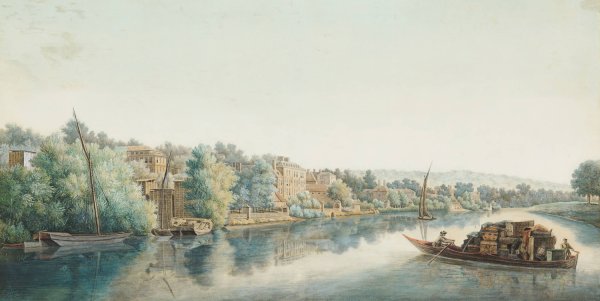 The Thames At Richmond  by William Marlow - Hand-Painted Oil Painting Reproduction