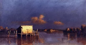 Light Falls on the Wharf by William Marple Oil Painting