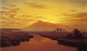 Mount Tamalpais from Napa Slough by William Marple Oil Painting