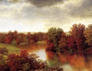 Bend in the River by William Mason Brown Oil Painting