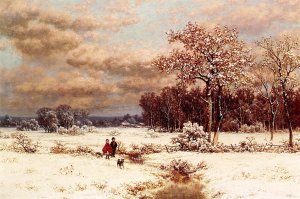 Children in a Snowy Landscape