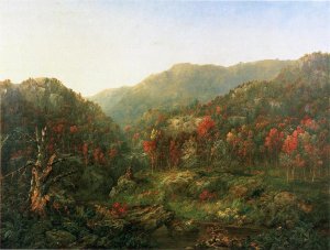 Landscape with Two Indians by William Mason Brown Oil Painting