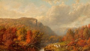October in the Blue Mountains by William Mason Brown Oil Painting