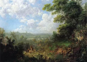 Untitled also known as Landscape with Indians by William Mason Brown - Oil Painting Reproduction