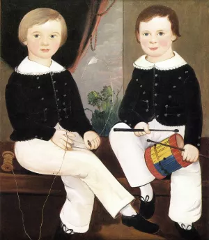 Isaac Josiah and William Mulford Hand painting by William Matthew Prior