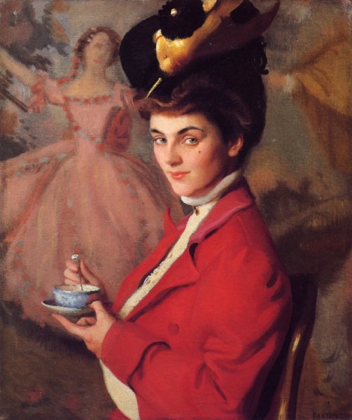 Main Product Photo of Cherry also known as The Gay Nineties Painting by William Mcgregor Paxton