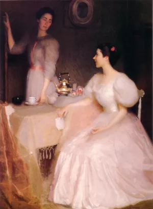 Mollie Scott and Dorothy Tay painting by William Mcgregor Paxton