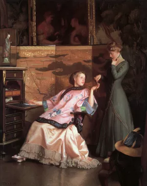 The New Necklace by William Mcgregor Paxton - Oil Painting Reproduction
