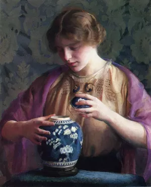 The Oriental Jar by William Mcgregor Paxton Oil Painting
