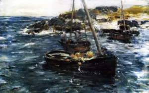 In a Ground Swell by William McTaggart Oil Painting
