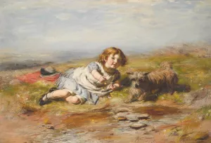 Playmates, Gracie by William McTaggart Oil Painting
