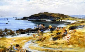 Port-an-Righ, Welcome to the Herring boats Oil painting by William McTaggart