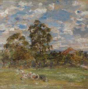 Summer In The Garden, Broomieknowe by William McTaggart Oil Painting