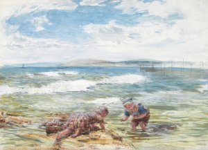 Tarbert, Well May The Boatie Row by William McTaggart Oil Painting