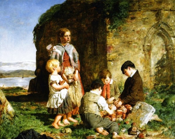 Main Product Photo of The Past and the Present Painting by William McTaggart