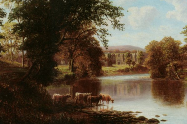 Bolton Abbey by William Mellor - Hand-Painted Oil Painting Reproduction