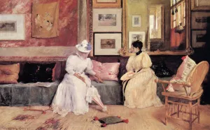 A Friendly Call painting by William Merritt Chase