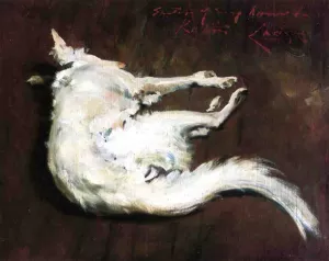 A Sketch of My Hound Kuttie by William Merritt Chase Oil Painting