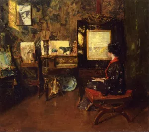Alice in the Shinnecock Studio by William Merritt Chase - Oil Painting Reproduction