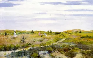 Along the Path at Shinnecock by William Merritt Chase - Oil Painting Reproduction