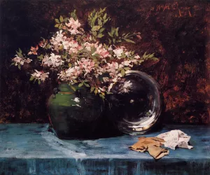 Azaleas by William Merritt Chase - Oil Painting Reproduction
