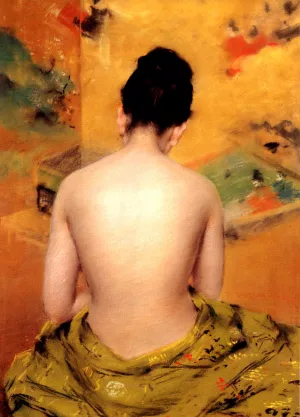 Back of a Nude by William Merritt Chase - Oil Painting Reproduction