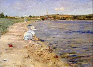 Beach Scene - Morning at Canoe Place painting by William Merritt Chase