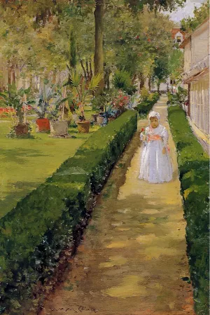 Child on a Garden Walk by William Merritt Chase - Oil Painting Reproduction