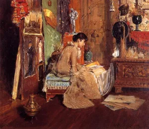 Connoisseur by William Merritt Chase - Oil Painting Reproduction