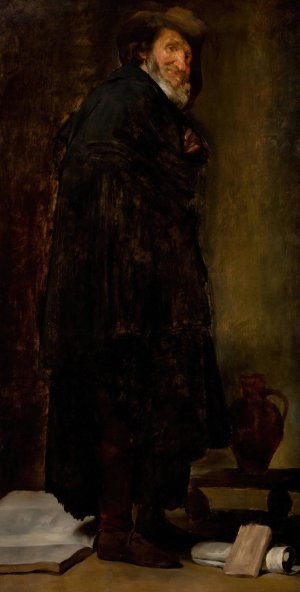 Copy of Velazquez's Menippus by William Merritt Chase Oil Painting