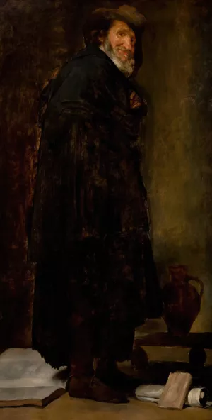 Copy of Velazquez's Menippus by William Merritt Chase Oil Painting