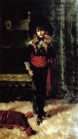 Elsie Leslie Lyde as Little Lord Fauntleroy by William Merritt Chase Oil Painting