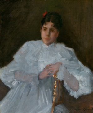 Girl in White by William Merritt Chase Oil Painting