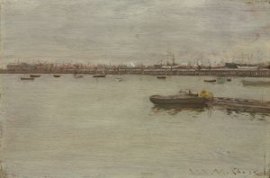 Gray Day on the Bay by William Merritt Chase Oil Painting
