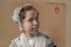 Head of a Young Girl by William Merritt Chase Oil Painting