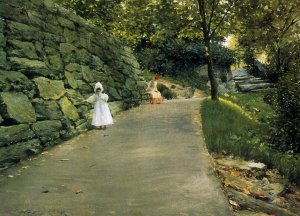 In the Park - a By-Path by William Merritt Chase Oil Painting