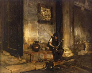 Interior of the Baptistry at St. Mark's painting by William Merritt Chase