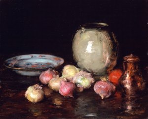 Just Onions by William Merritt Chase Oil Painting