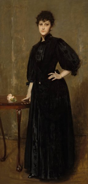 Lady in Black by William Merritt Chase Oil Painting